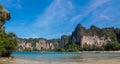 Limestone island bay in Krabi Ao Nang and Phi Phi, Thailand Royalty Free Stock Photo